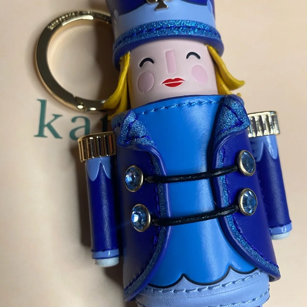 Kate Spade Oh What Fun 3D Nutcracker Key Chain KJ963 Blue Multicolor New